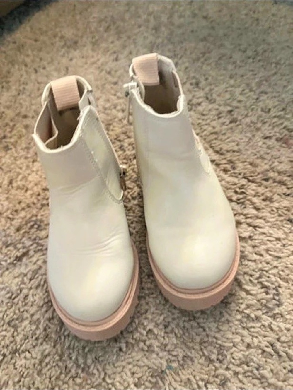 Toddler White Ankle Boots Like New